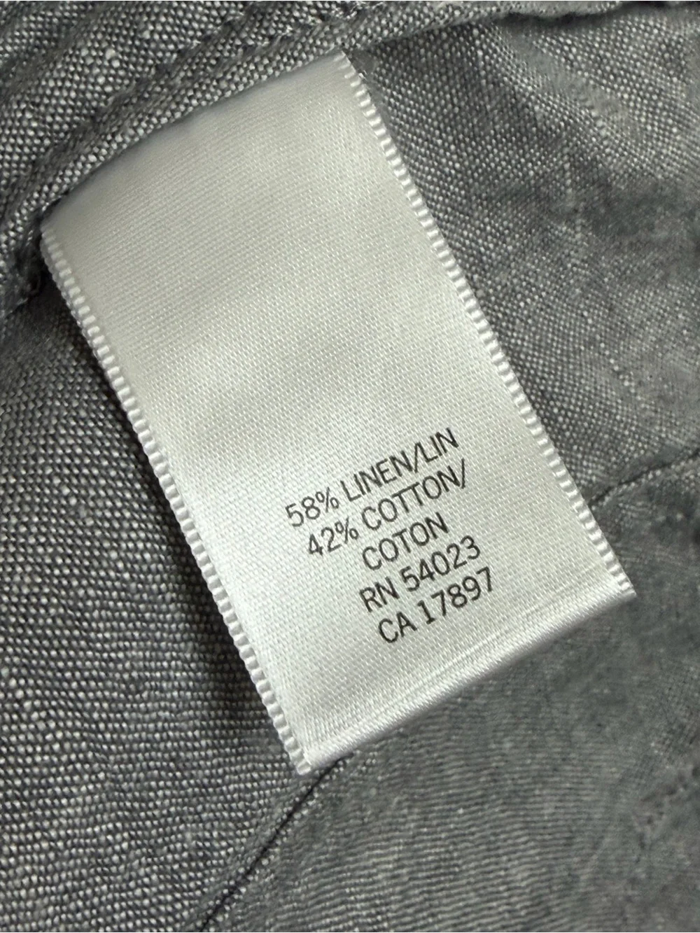 Banana Republic Women’s Linen Blend Pants Gray Straight Leg Size 4 Casual Beach